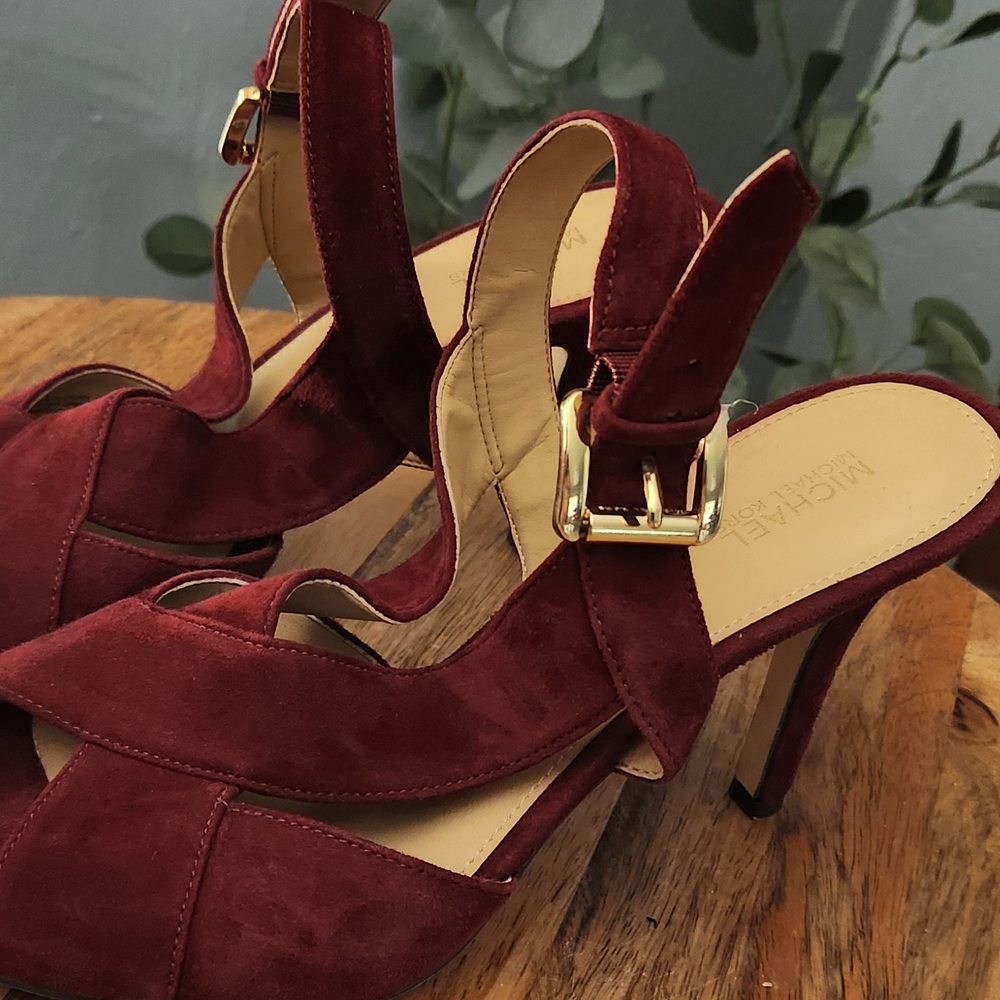 Michael Kors Red Slingback Heels with Pointed Toe